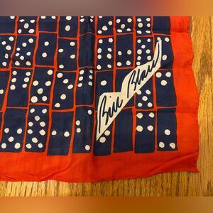 Bill Blass Rare 1970s Vintage Silk Domino Scarf